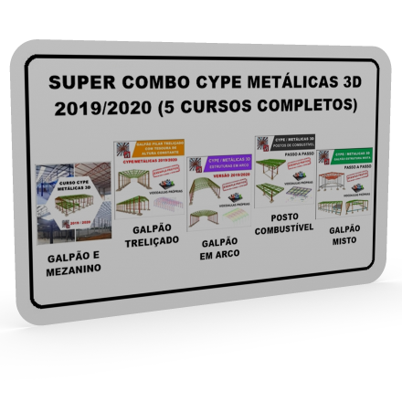 SUPER COMBO CYPE / METÁLICAS 3D 2019/2025 (5 CURSOS)