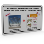 KIT CÁLCULO, MODELAGEM E DETALHAMENTO GALPÃO TRELIÇADO (CYPE 3D + TEKLA STRUCTURES)