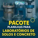 PACOTE DE PLANILHAS PARA LABORATÓRIOS DE SOLO E CONCRETO (11 PLANILHAS)